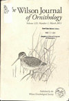 Wilson Journal of Ornithology雜志封面